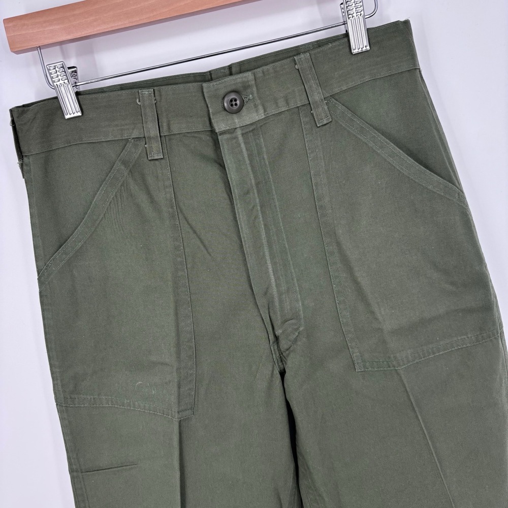 Vintage US Army OG-507 Baker Pants Mens 30x28 Utility Fatigue Military No Iron